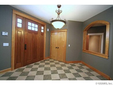 Foyer Extra large foyer with tile floor - chandeli