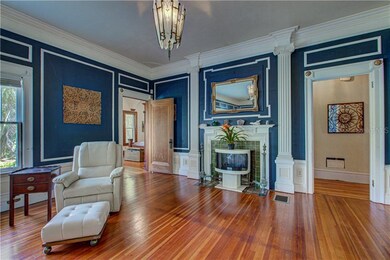 Gas enabled fireplace behind the inserted one.