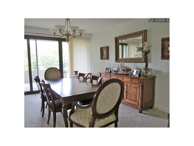 spacious dining room with slider to balcony