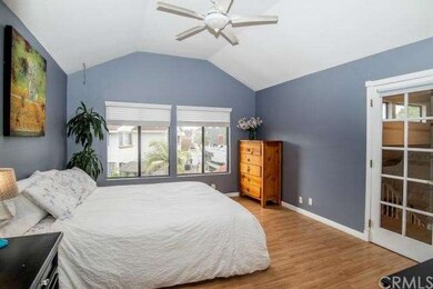 Master bedroom with beautiful double glass doors, 