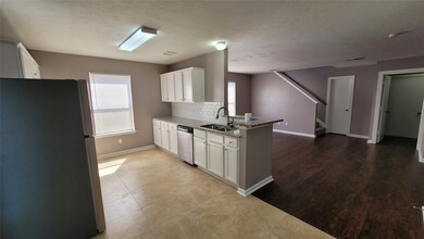 Kitchen open to living room.