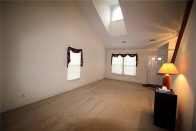 View of the living room from the dining area.