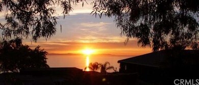 Winter sunset and Catalina Island dead center in t