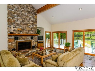 Living Room Stone Fireplace