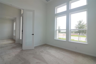Spare room featuring light colored carpet, health