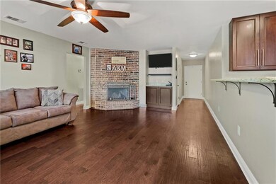 Front door shot and looking at the corner brick fi