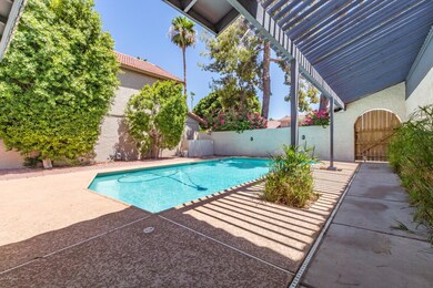 front yard and pool