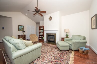 Great Room.  Cathedral ceiling, gas fireplace, woo