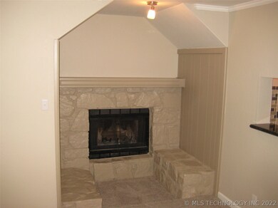 Cute Fireplace Area with Builtin Seating on Each S