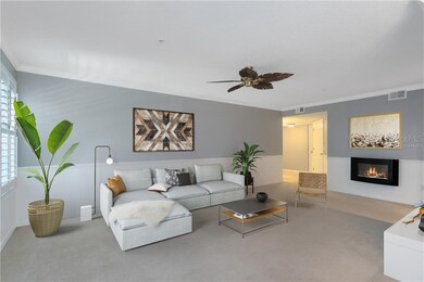 Photo has been virtually staged. The electric fire