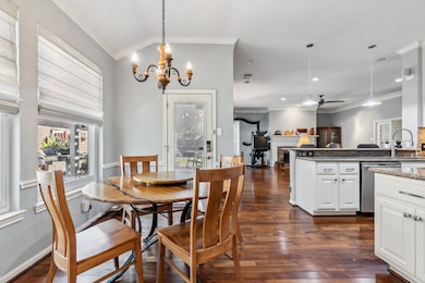 Delightful breakfast area has great views from all