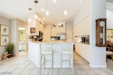Kitchen with appliances with stainless steel finis