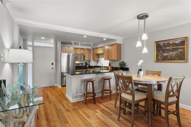 Open kitchen/dining space.