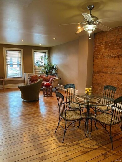 Living room and dining room