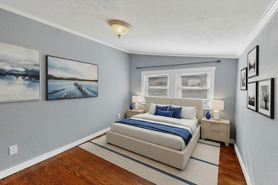 Primary Bedroom, original wood flooring