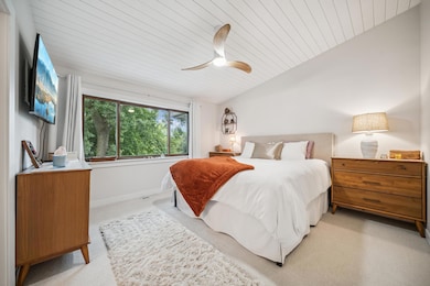 Vaulted ceiling in master