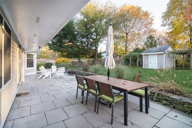 Secluded backyard with beautiful perennials