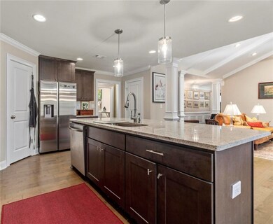 Kitchen with large island and open to the main liv