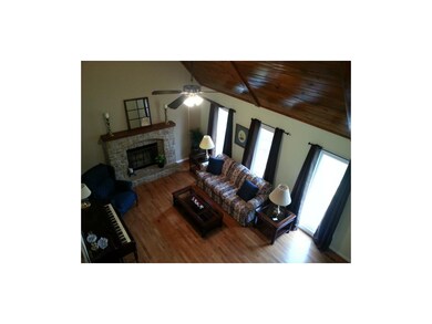 View from top of stairs