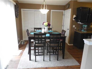 Dining room just off living area and kitchen. Larg