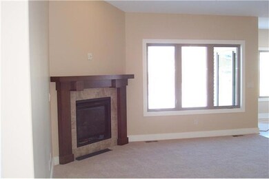 Exterior Front. Corner fireplace.