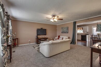 16x17sf living room opens into a beautifully appoi