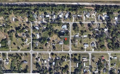 Aerial map of property and surrounding area