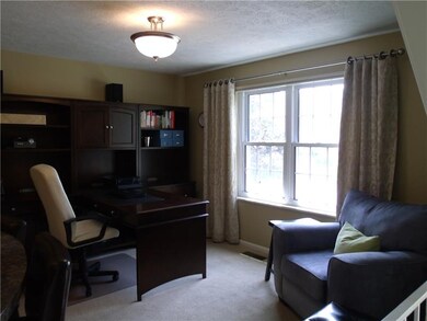 Dining area was used here as an office.