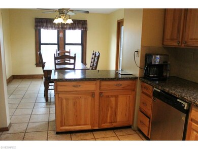 View from kitchen through to dining room.