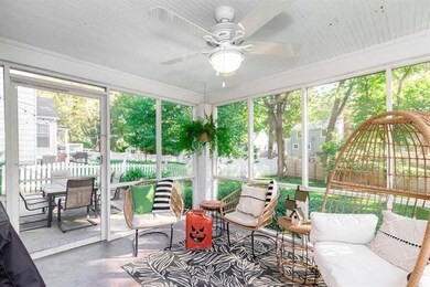 Screened in porch and large patio