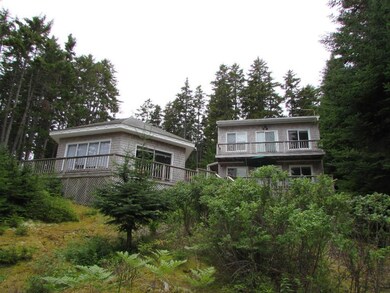 Water side view of guest house and...