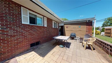 side patio behind carport