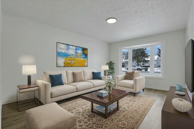 Virtually staged living room
