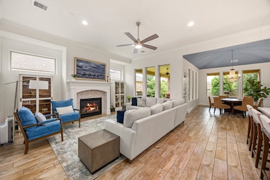 The open concept layout is perfect for entertainin