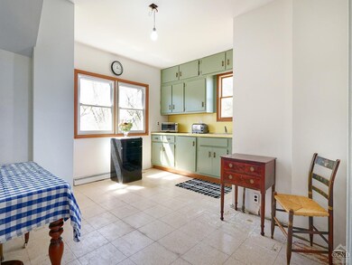 The large eat-in kitchen.