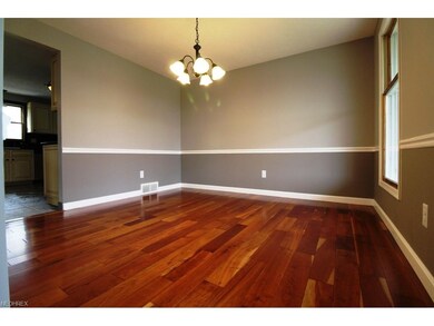 Formal Dining Room with chair rail.