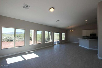 view from living room/ kitchen