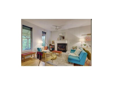 The great room showcases a direct vent gas firepla