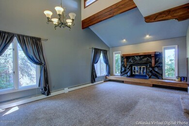 Living room with fireplace