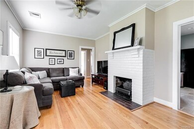 Spacious Family room with brick wood burning firep