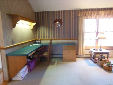 Built in desk in living room for computers & home 