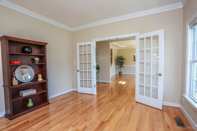 Office with French doors