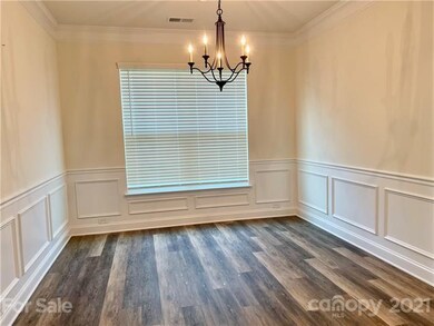 Gracious Dining room with moldings
