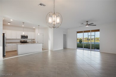 Living room and dining room