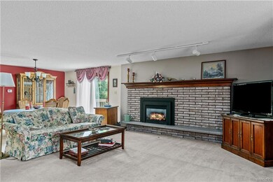 Gas insert in fireplace
