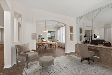 Virtually staged- Front room/Dining room