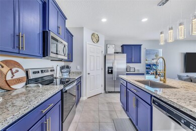 Nice blue cabinetry
