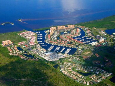Aerial of Burnt Store Marina. North Shore is on th