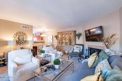 Living room into kitchen