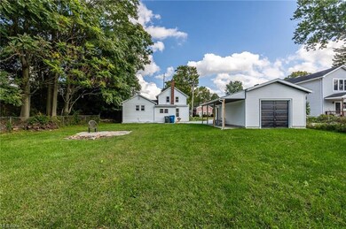 View of yard featuring garage